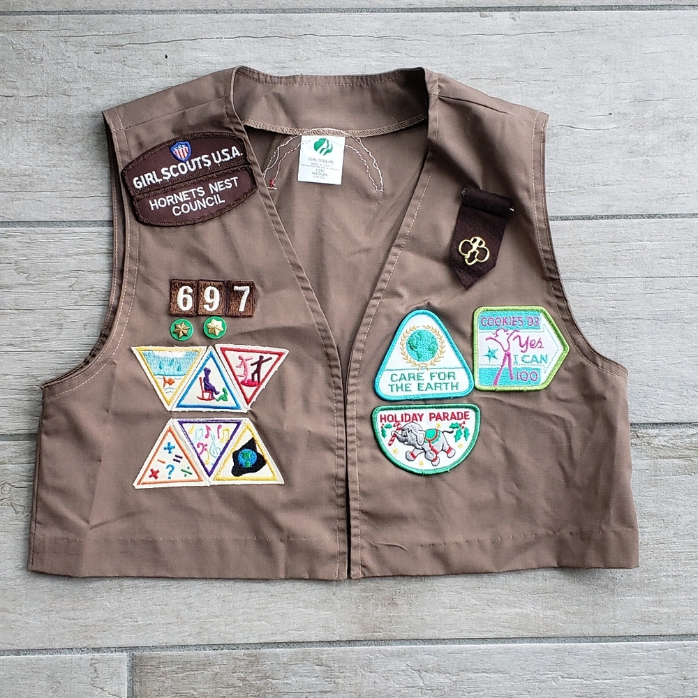 $ Girl Scout Brownie Vest Vintage XXS
